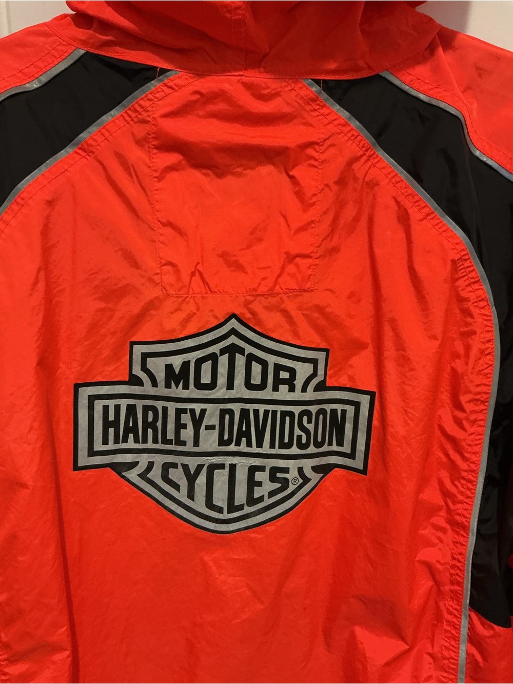 Harley-Davidson Bright Orange and Black Two-Piece Rain Suit - Picture 5 of 16
